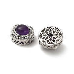 Латунные многорядные звенья из натурального аметиста KK-D366-01P-D