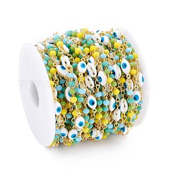 Цепочка из латуни с эмалью ручной работы CHC-D031-09G