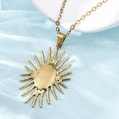 Подвески из нержавеющей стали 304 с изображением подсолнечника&nbsp;NJEW-M096-08G