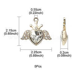 Подвески из сплава и страза ALRI-YW0001-08