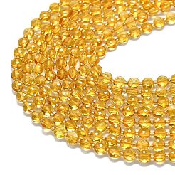 Синтетические цитрин бусы пряди G-K389-B76-01