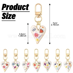 7 шт. подвеска в форме сердца из эмалевого сплава&nbsp;KEYC-YW00203