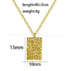 Модные женские ожерелья с подвесками в виде прямоугольников неправильной формы из нержавеющей стали 304 EN2201-1