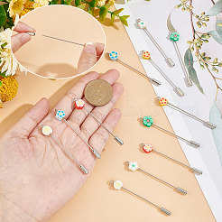 12 шт. 6 стильные латунные броши JEWB-PH01255