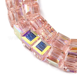 Стеклянные бусины с гальваническим покрытием  EGLA-H108-01A-AB08