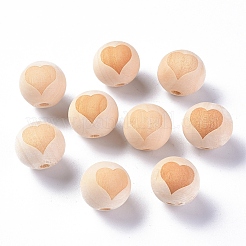 Незаконченные деревянные бусы WOOD-S036-07