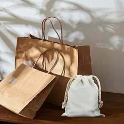 Мешочки из холщовой ткани с завязками&nbsp;AJEW-WH0816-143