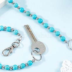 2шт брелок из синтетической бирюзы&nbsp;HJEW-SC0002-27B