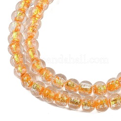 Нити из фольгированных бусин лэмпворк ручной работы&nbsp;FOIL-K003-04F