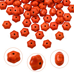 100 шт. синтетические бирюзовые бусины с осенней тематикой G-SP0001-42