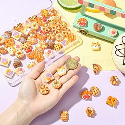 60 шт. 12 стиля непрозрачных кабошонов из зернистого камня&nbsp;RESI-CJ0004-75