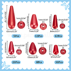 87 шт. 6 вида бусин из АБС-пластика CCB-AR0001-15