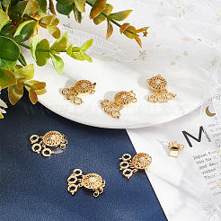 3-прядная латунная застежка с 6 отверстиями FIND-SC0003-31G