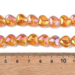 Гальванизированная нить из прозрачных стеклянных бусин&nbsp;EGLA-A045-01-AB01