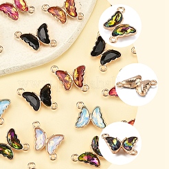 24 шт. 6-х цветные подвески-соединители из сплава стекла&nbsp;FIND-FS0003-51