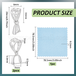 2 шт. серебряные подвески STER-BC0002-55A