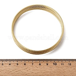 7 шт. браслетов из нержавеющей стали 201 для женщин&nbsp;BJEW-Z151-04G-01