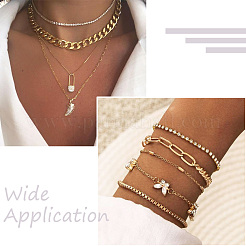 10 ярд двухцветных латунных цепочек со стразами CHC-CD0001-03