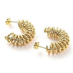 Серьги-гвоздики спиральной формы из нержавеющей стали 304&nbsp;EJEW-B023-20G