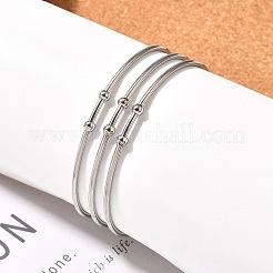 Устойчивые к потускнению модные браслеты-манжеты из нержавеющей стали 304 BJEW-H473-01P