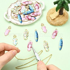 30шт 5 стиля подвески из цинкового сплава с эмалью&nbsp;FIND-CJ0005-33