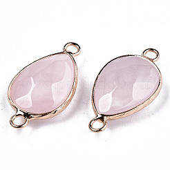 Соединители звеньев естественного розового кварца G-T131-49K