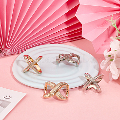 4 шт. 4 стиля зажимы для шарфа из цинкового сплава со стразами&nbsp;AJEW-DR0002-42