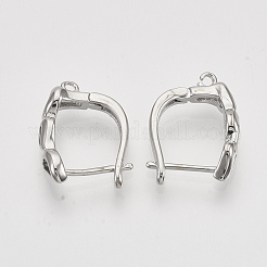 Латунные серьги-кольца с застежкой сзади KK-T048-017P-NF