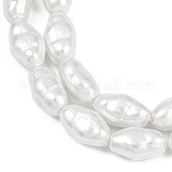 Нити бусин из искусственного жемчуга с гальваническим покрытием из фарфора BSHE-Z009-09