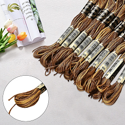 10 моток двухслойной полиэфирной нити для вышивания&nbsp;OCOR-CY0002-99F