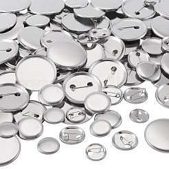 100 комплект 4 стилей diy сублимационная заготовка плоская круглая брошь набор для изготовления булавок&nbsp;DIY-TA0013-64