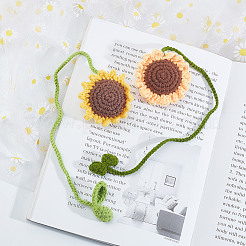 2 шт. 2 стиля подсолнух шерстяная пряжа подсолнух костюм аксессуары украшения&nbsp;DIY-DR0001-45