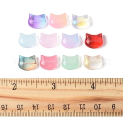 110 шт. 11-цветные прозрачные стеклянные бусины-спрей GLAA-FS0002-15