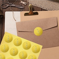 12 лист самоклеящихся наклеек с тиснением золотой фольги DIY-WH0451-050