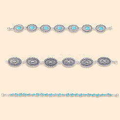 1 набор из 3-х стилей железной шляпной цепочки с застежкой-карабином HJEW-CN0001-31D