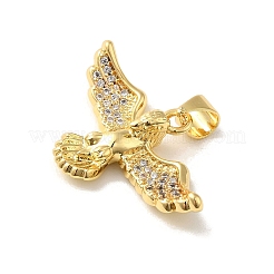 Покрытие стойки латунь микропаве прозрачные подвески из кубического циркония&nbsp;KK-C047-20D-G