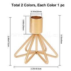 2 шт. 2 цвета железный подсвечник AJEW-GF0002-62