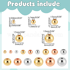 450 шт. 15 стиля латунные распорные бусины для стоек&nbsp;KK-WR0001-40
