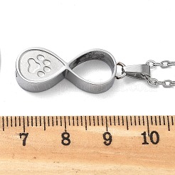 Ожерелья из нержавеющей стали 304 в виде бесконечной урны для праха домашних животных STAS-Z106-02P