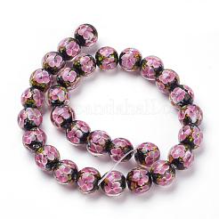 Ручной внутренняя цветочные бусины бисер пряди LAMP-L072-B02