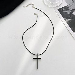 Сплав крест кулон ожерелья для женщин&nbsp;WH-WG80F80-01