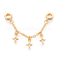 925 удлинитель цепочки из стерлингового серебра с микропаве из прозрачных кубических цирконий STER-N016-54G