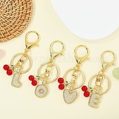 Латунный микропаве прозрачный кубический цирконий брелок с буквой подвеска KEYC-SW00015-Y