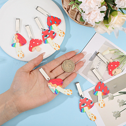 8 шт. 4 стиля акриловые подвески для обуви в виде грибов&nbsp;HJEW-CA00016