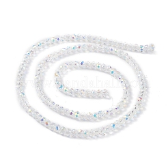 Прозрачные стеклянные бусины гальваническим пряди&nbsp;EGLA-F156-AB06