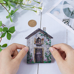 Деревянная сказочная дверь для украшения сада и двора&nbsp;AJEW-WH20002-58A