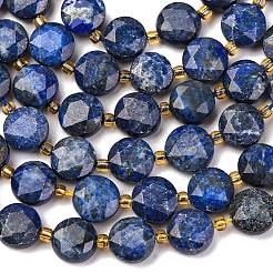 Нитки бусины из натурального ляписа-лазури G-C116-A110-01