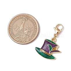 8 шт. 8 стиля карнавал/марди гра тема сплав эмаль и блестящая пудра подвески украшения HJEW-JM02997