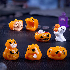 Тыква на Хэллоуин из непрозрачной смолы DJEW-N004-07