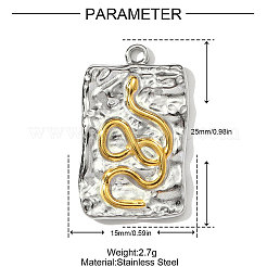 Подвески из нержавеющей стали 304&nbsp;STAS-OY002-71G